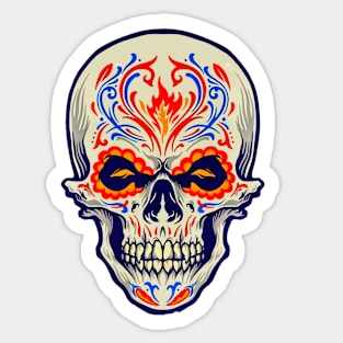 Sugar skull Dia de Los Muertos Sticker